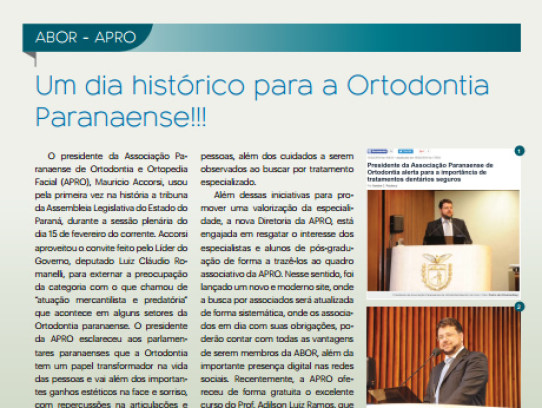 Um dia histórico para a Ortodontia Paranaense